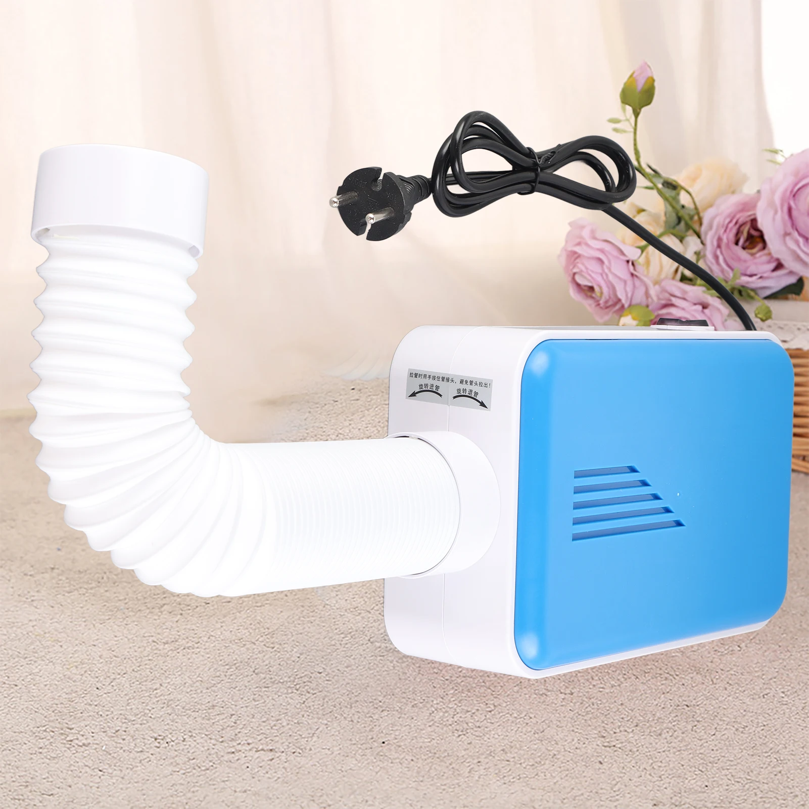 Multifunctional 600W Clothes Dryer Household Small Portable Electric Shoes Clothes Dryer Matcha Green EU Round Plug