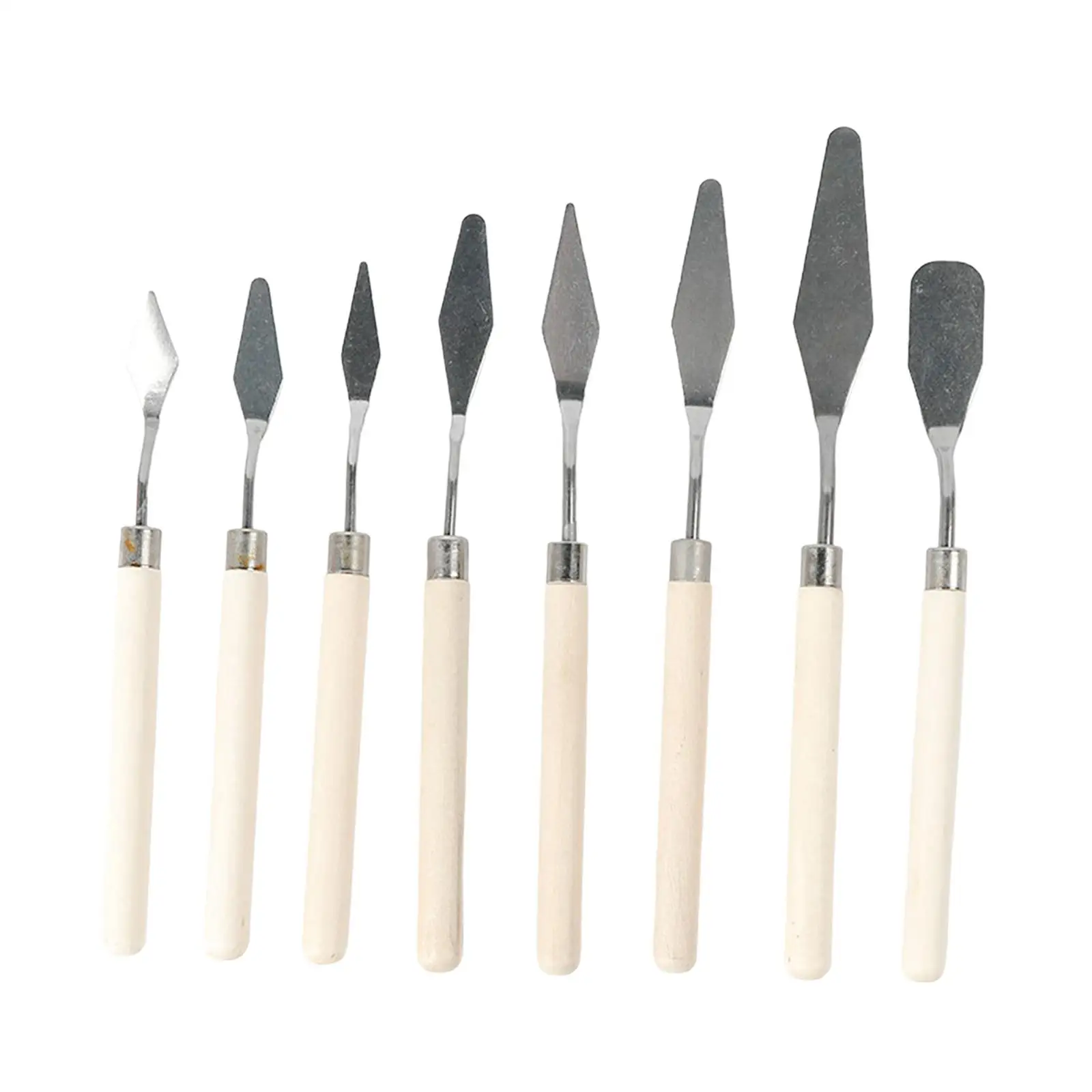 8x Painting Knives Set Versatile Paint Knife Stainless Steel Palette Knife