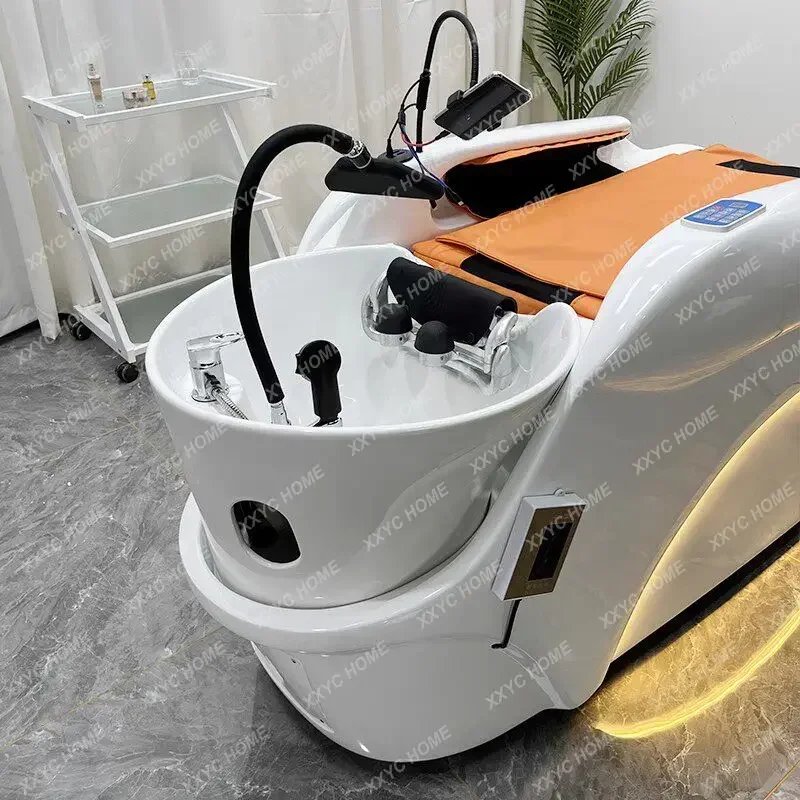 AA Hair Salon Automatic Intelligent Electric Massage Shampoo Bed Barber Shop Hair Water Circulation Hair Therapy Massage Bed
