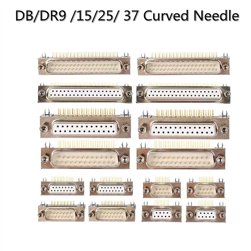 DB/DR 9/15/25/37 Solid Car Needle Gold-plated Ccurved Needle Plug Plate Welding Wire Socket