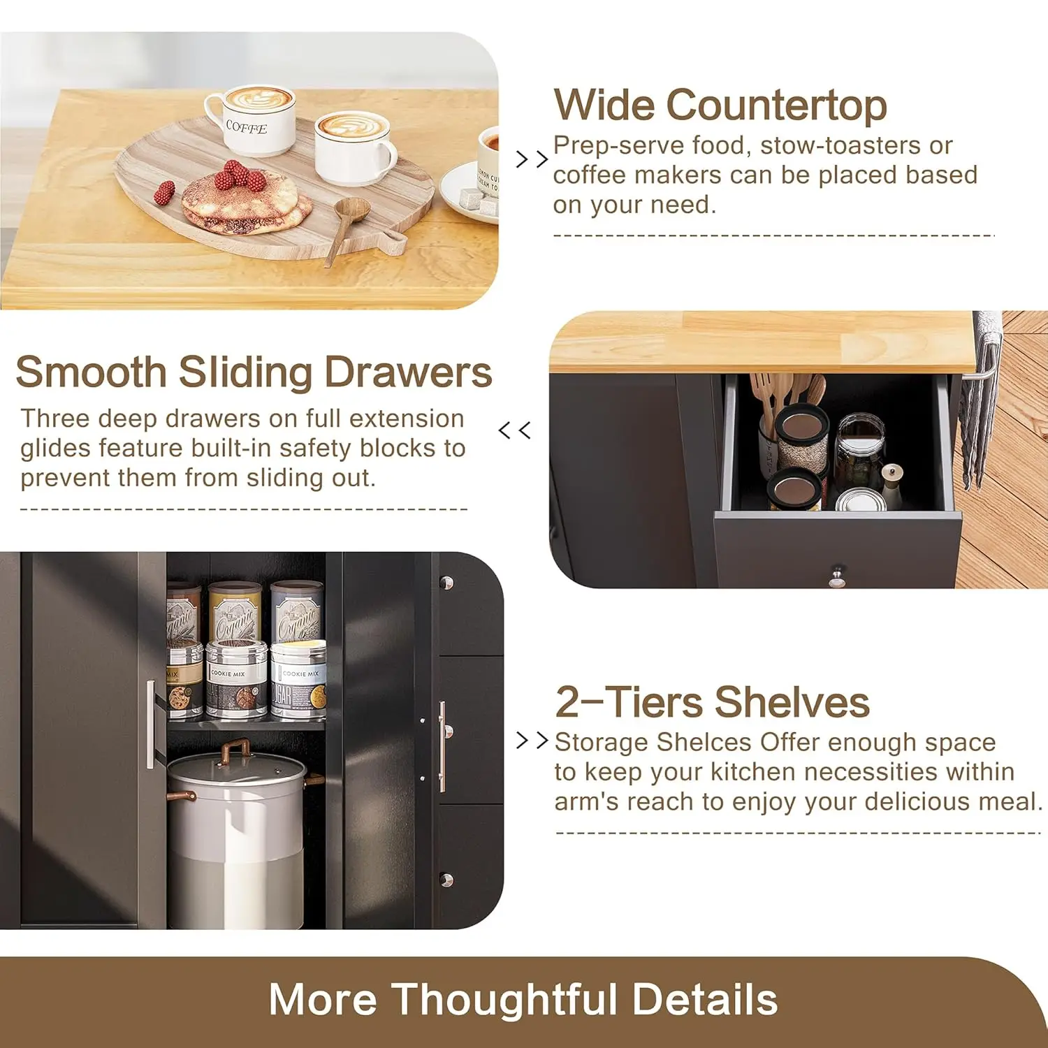 Thumbnail 4 - #11 Latest Rolling Kitchen Islands Offers