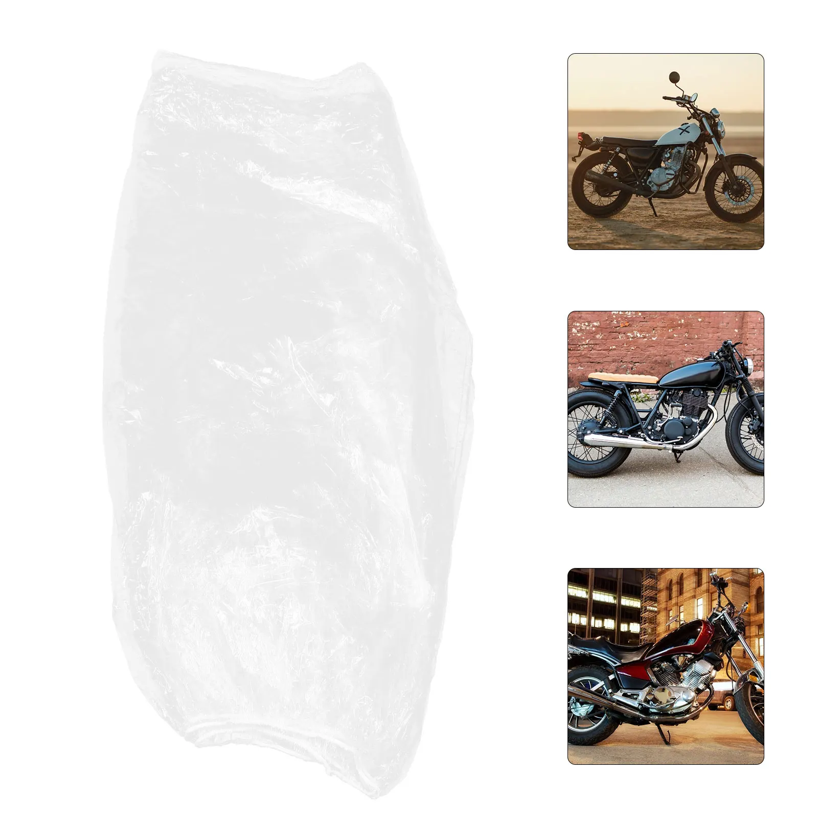 

4pcs Disposable Motorcycle Cover Bike Protector Transparent For Outdoor Indoor Waterproof Dirt Rain Protection Light Easy
