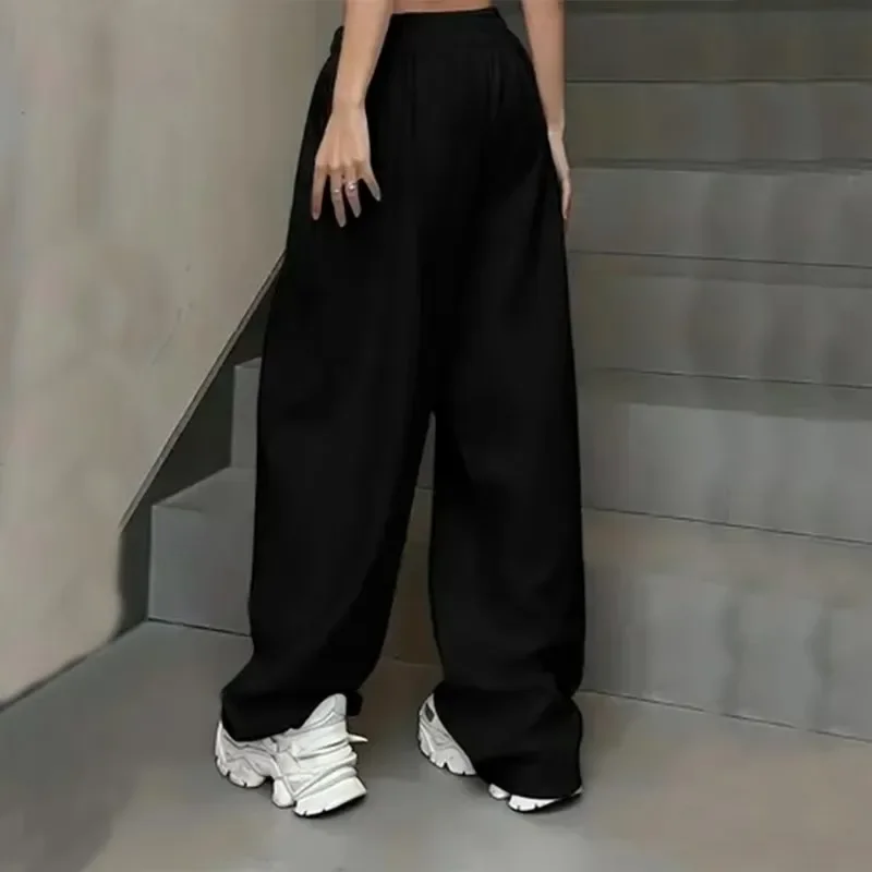 Women's Wide Leg Sports Pants, Gothic Punk Style, Y2K Style Sports Pants Autumn and Winter New Casual Unisex Pants