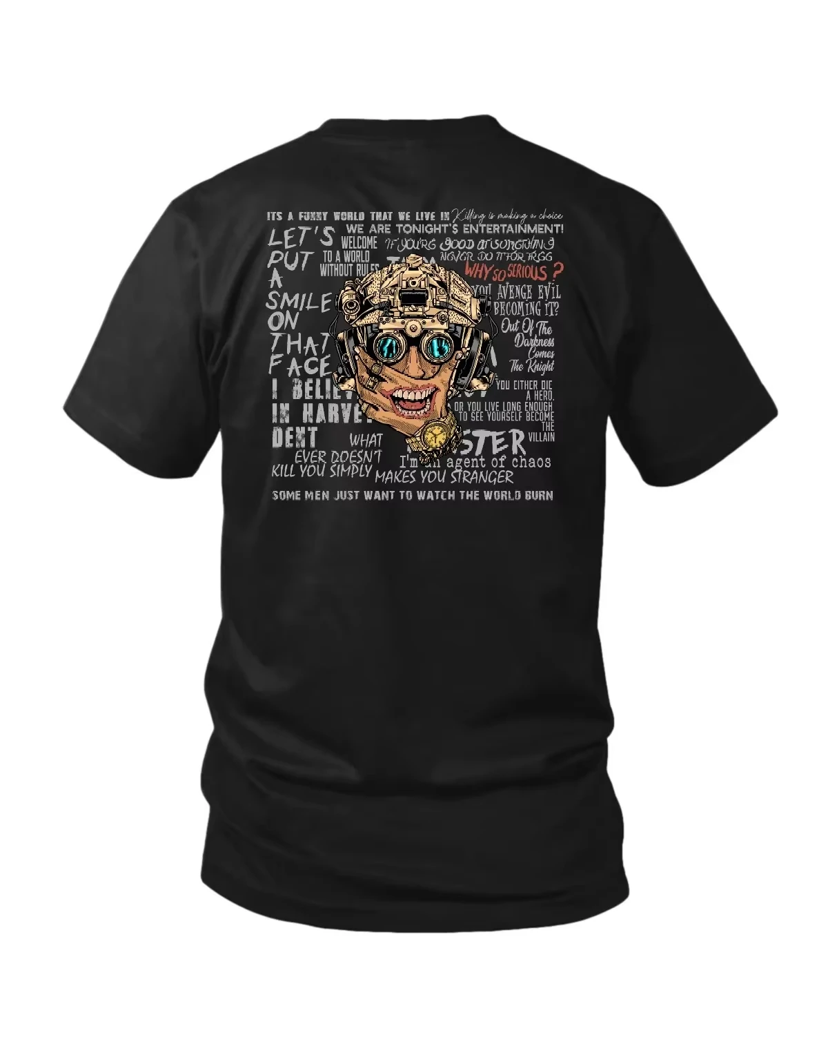 Savage Tacticians Dual Sides Front Chest Logo Back Print Top for Alternative Dark Tactical Enthusiasts Casual Street Look - view 6