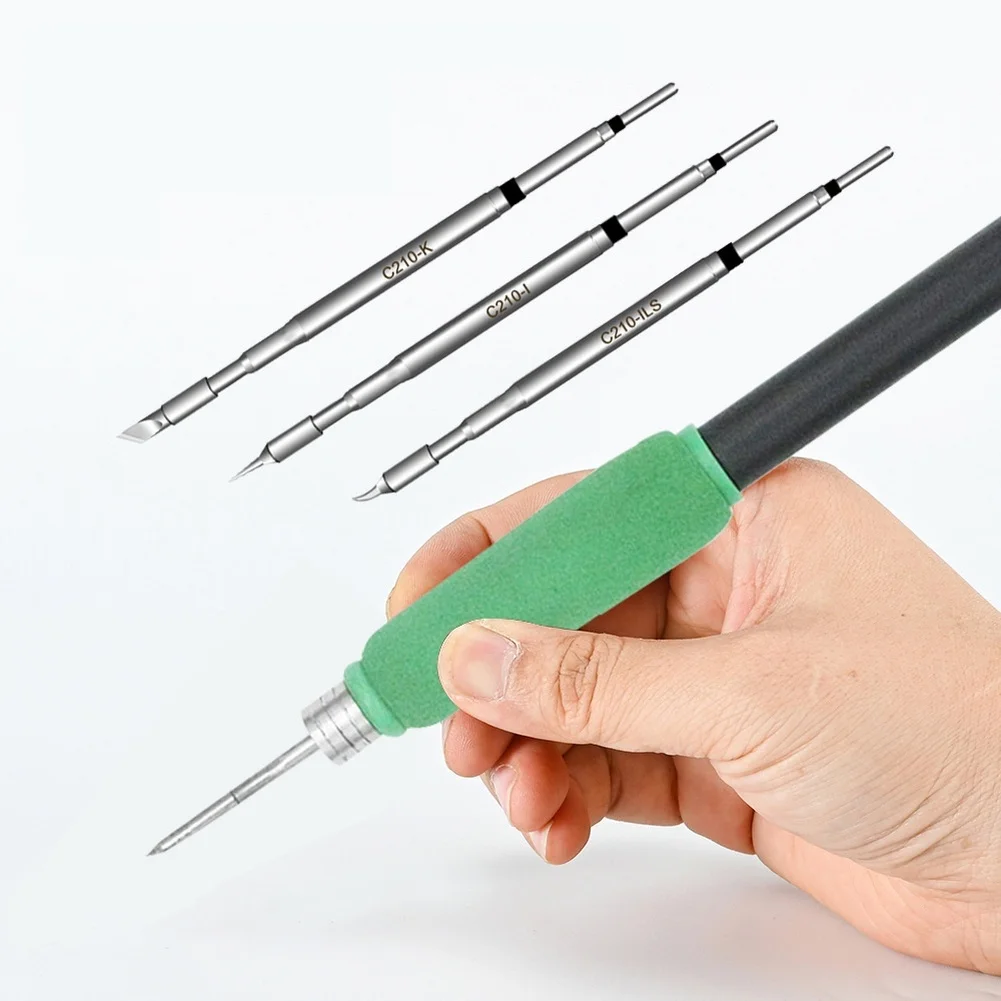 /Stainless /Steel /Soldering Iron Tip Fast Heating For C210 Welding Station Compatible Replacement Accessories