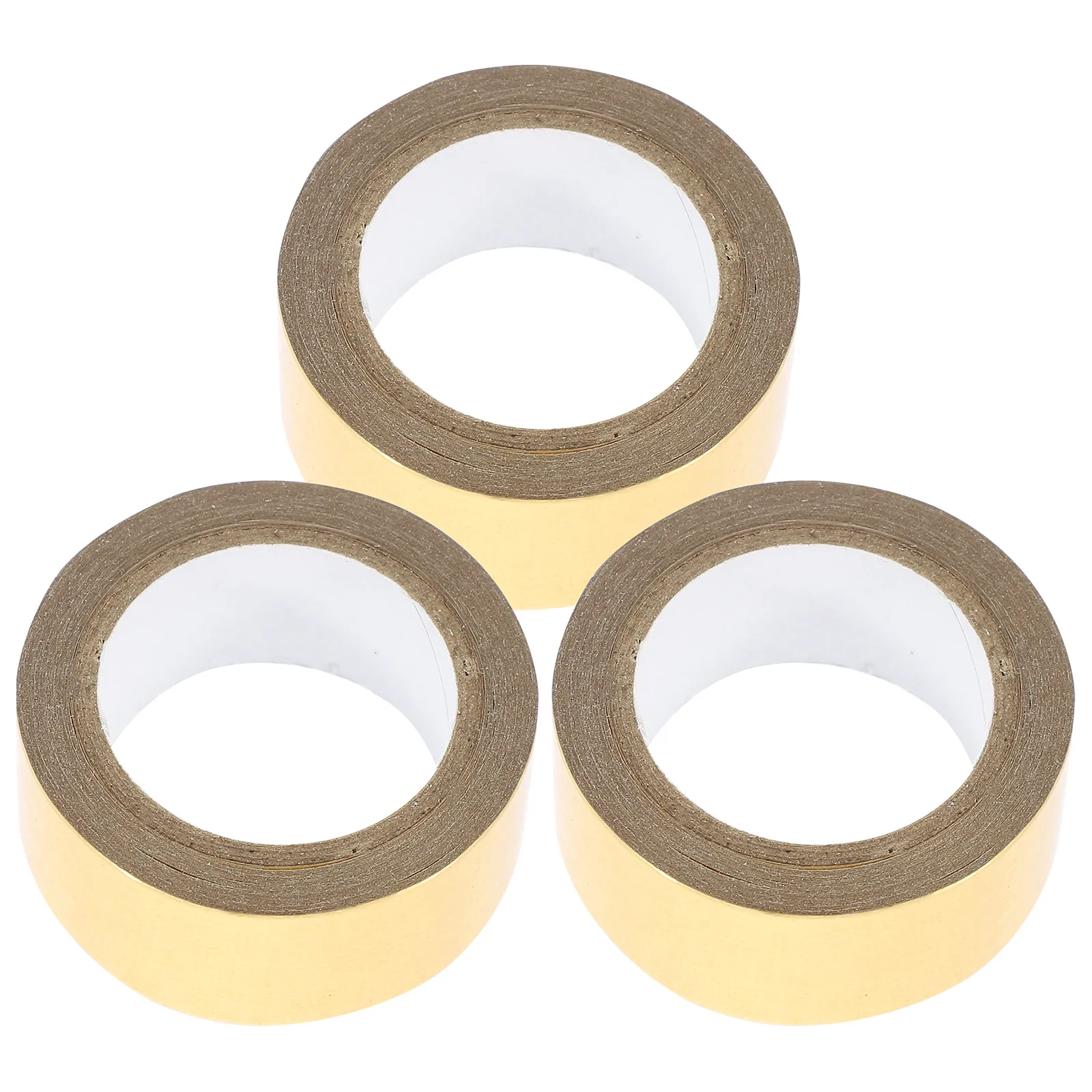 

3pcs 3 Rolls Single Color Gold Foil Washi Tape for Journaling Decor Crafts Stickers Scrapbook Supplies Thin Aesthetic DIY