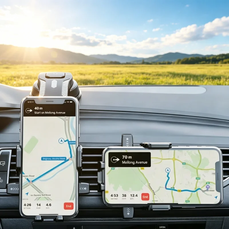 Compact Foldable Car Air Vent Phone Bracket, 360 Degree Freely Rotatable GPS Mount, Portable Universal Auto Interior Cellphone S