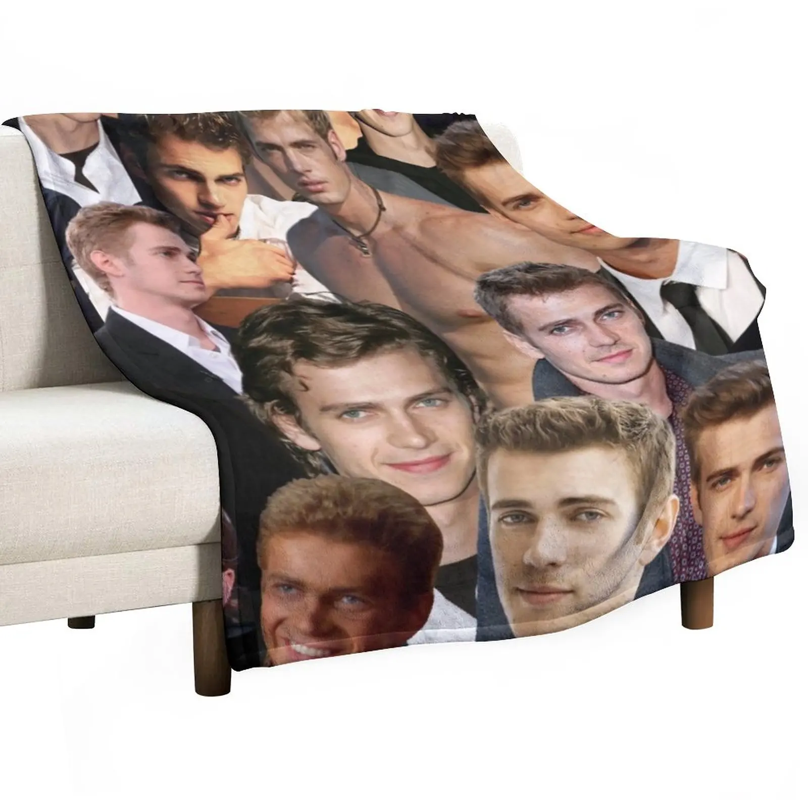 

hayden christensen high quality photo collage Throw Blanket Retro Blankets anime Warm Blanket Multi-Purpose