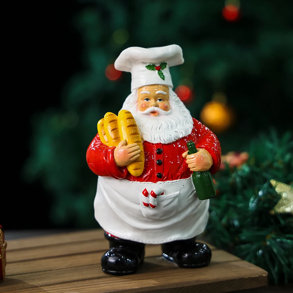 

Santa Claus Tabletop Christmas Decoration Figurine Resin Craftwork for Home Dining Room Tabl Home Decoration Figurine