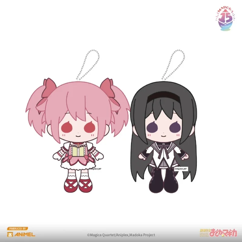 Animel Puella Magi Madoka Magica Kaname Madoka Plush Keychain Q Version Soft Strap Pendant Anime Collectible Accessory For Fans