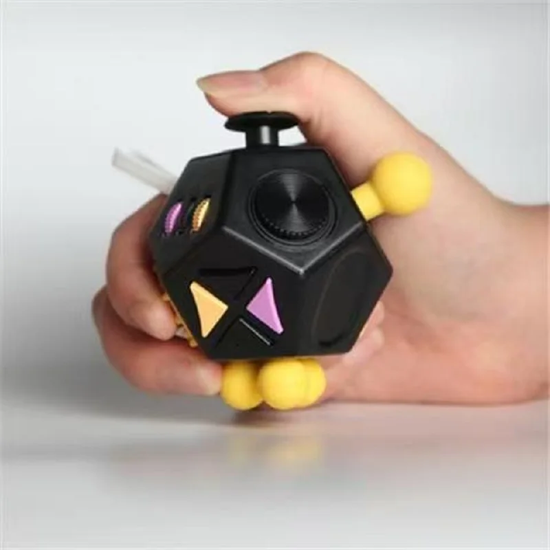 Migliorato Fidget Palmare Pad Controllo Multi-Sided Cube Giocattolo Sensoriale Alleviare Lo Stress Ansia ADHD Autismo Portatile Viaggio Ufficio Regalo