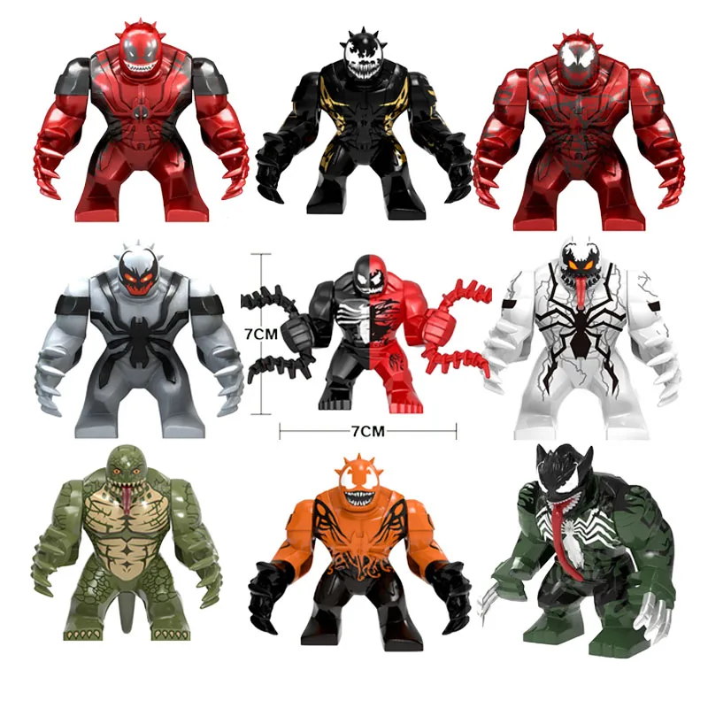 Marvel Building Blocks Superhero Anime Figure Venom Massacre Puzzle Combination Building Blocks Toy Children's Birthday Gift