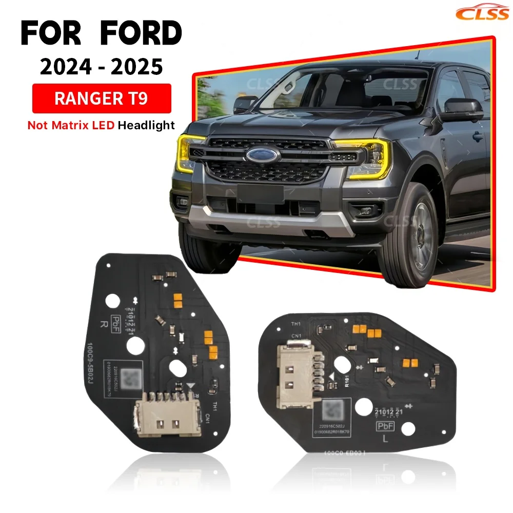 

DRL LED Boards Light Source Non-RGB For Ford Ranger T9 XL XLT 2023 2024 LED Headlight Daytime Running Light Replace Unit
