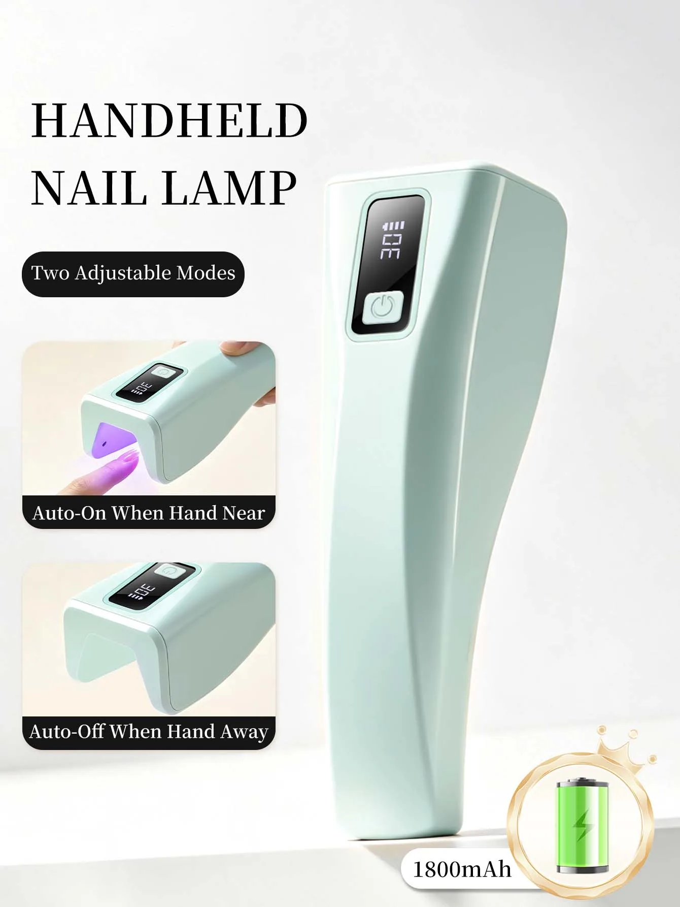 1Pc Mini On-Screen Display Handheld Nail Art UV Lamp For Gel Nails, Mini Nail Light, Portable LED Nail Lamp, USB Nail Dryer