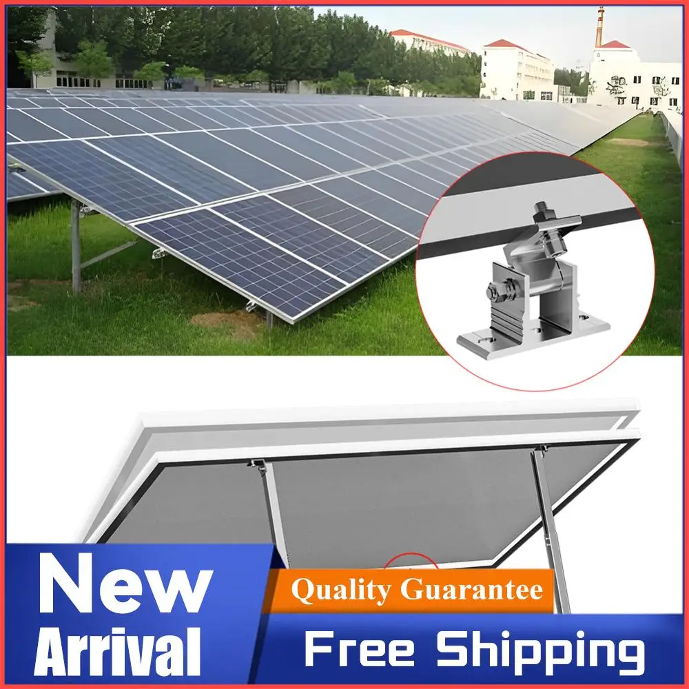 Solar Holder End Clamp Kit Adjustable Solar Panel Tilt Bracket Aluminum Alloy Solar Panel Mounting Rack 15-30 Degrees