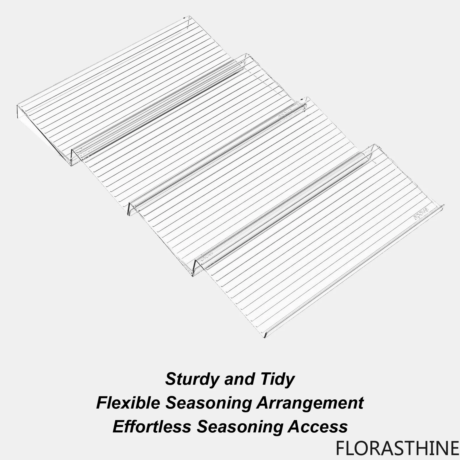 4 Pieces Kitchen Drawer Seasoning Organizer Drawer Seasoning Rack Organization Space-saving Cooking Condiment Tray for Counter