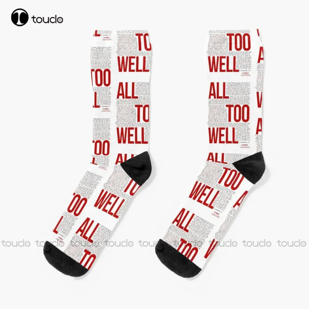 All Too Well Taylor Socks Hiking Socks Women Personalized Custom Unisex Adult Teen Youth Socks 360° Digital Print Custom Gift