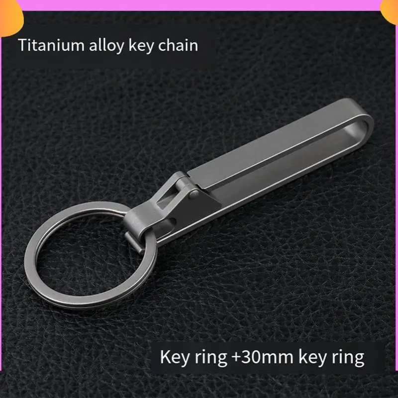 

A23P Keychain Pocket Clip Titanium Key Holder With Detachable Keyring For Men And Women Outdoor Portable Tool