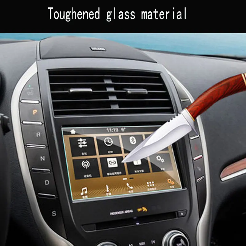 Car GPS Navigation Screen Protector for Lincoln MKC MKZ MKS MKT MKX Interior Tempered Glass Protect Film Accessories 2016-2017