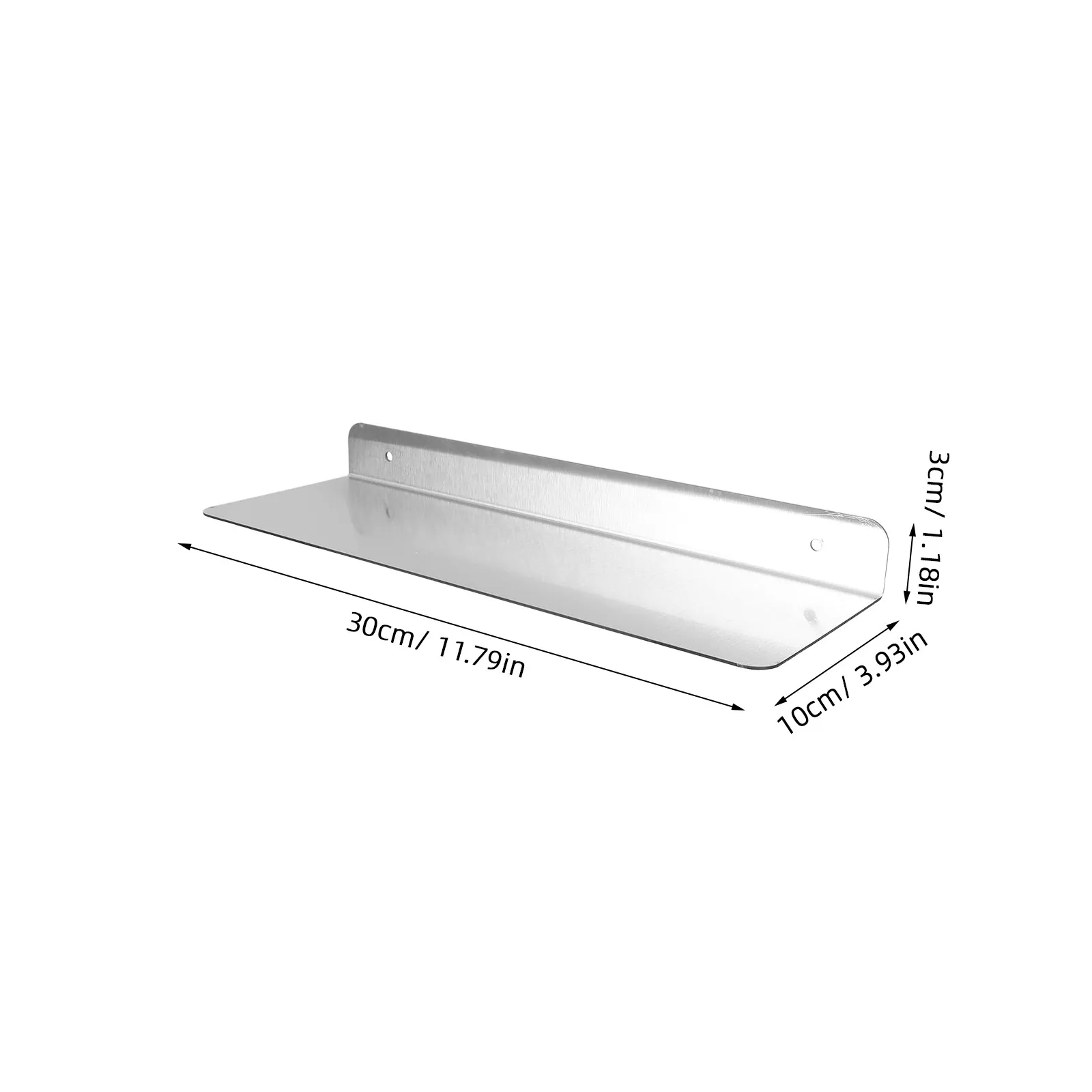 Wall Mounted Storage Shelf Stainless Steel Floating Heavy Duty Rack Space Saving Kitchen Bathroom Decorative Display Ledge