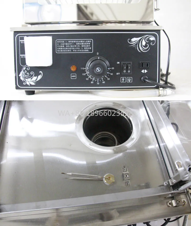 

Пароварка для вареников с фаршированным супом, электрическая стеклянная коммерческая 6-слойная витрина, квадратный нагрев приготовления на пару