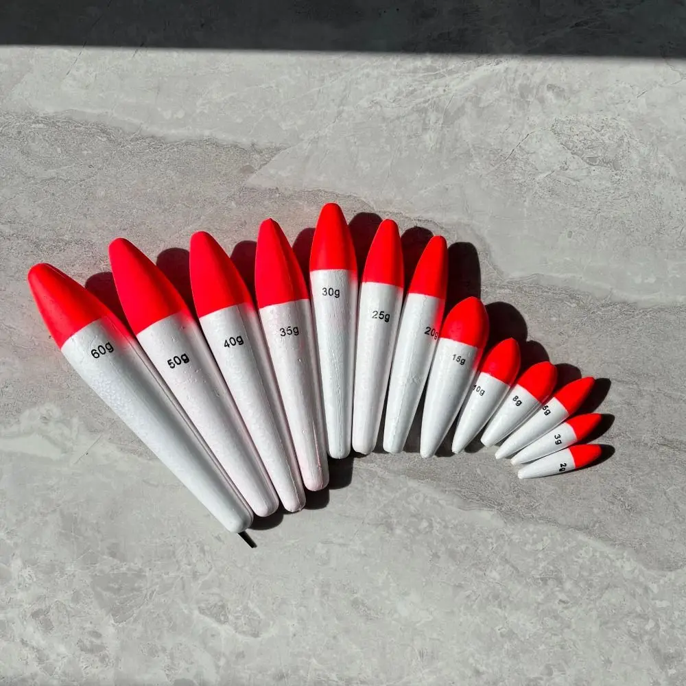 

5pcs Fishing Tackle 2g-60g Foam Fishing Float Hard Foam Large Belly Type Fishing Bobber High Hardness High Buoyancy Saltwater