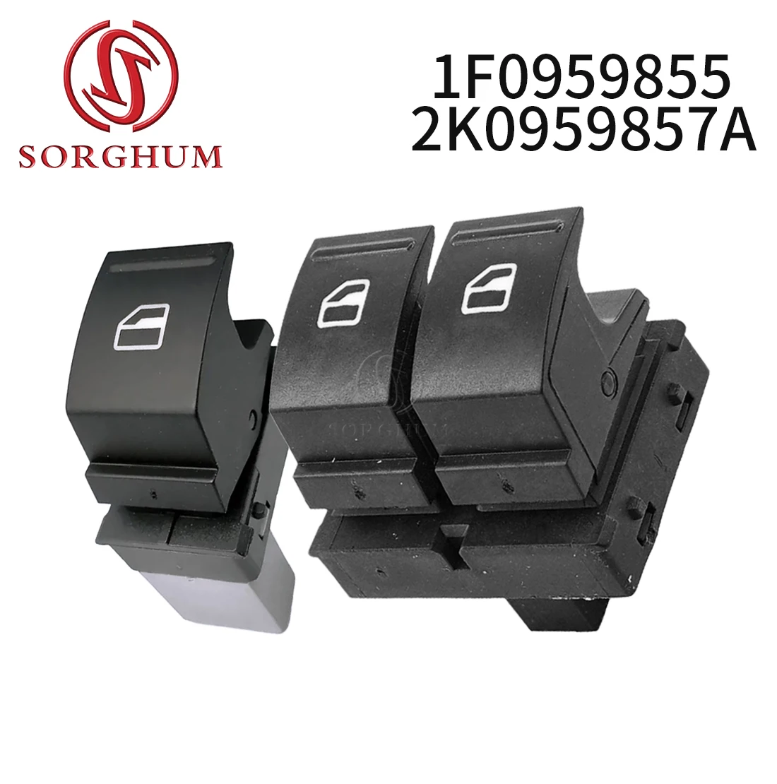 SORGHUM 1K3959857A 1F0959855 For VW Caddy 2K Jetta EOS Golf 5 6 Passat B6 Polo 6R Touran SEAT Window Switch 2K0959857A 1KD959855