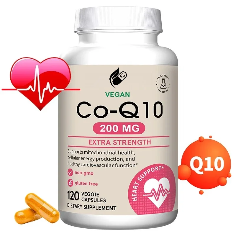 Fearathe CoQ10 200 Mg Capsules - Coenzyme Q10 Supplement, Antioxidant, Heart Health and Energy Production