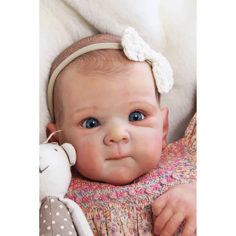 Bettie – poupée Reborn en coton doux de 45cm, avec cheveux peints, peau 3D faite à la main, poupée mignonne pour fille
