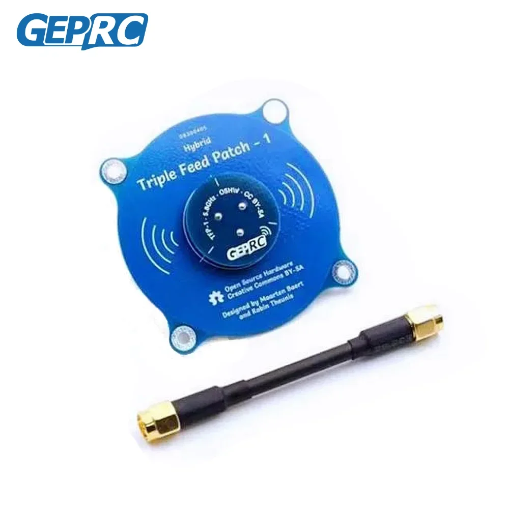 New GEPRC Triple Feed Patch-1 5.8G 9.4DBI Circular Polarized FPV Antenna for RHCP LHCP for RC Fatshark Skyzone FPV Goggle DIY