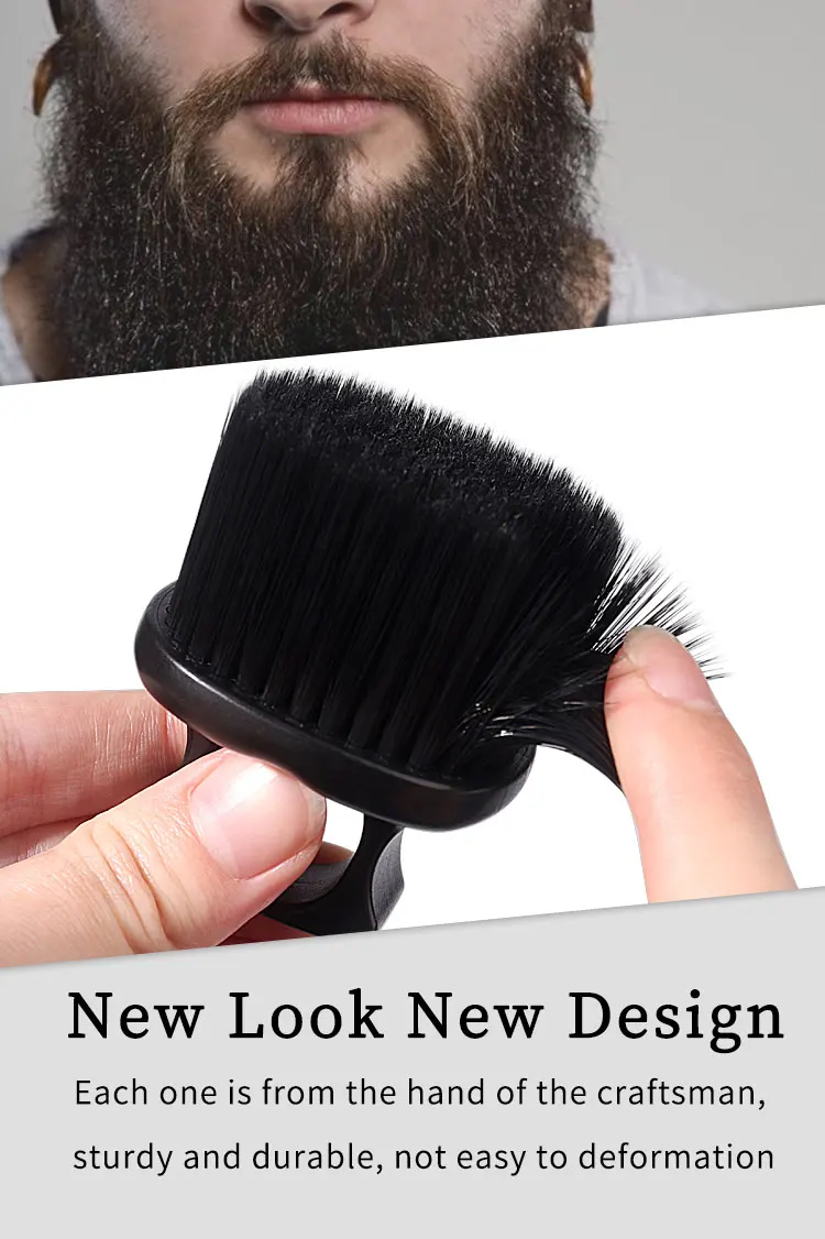 Friseursalon, professionelle Friseur-Haarkehrbürste, weiches Haar, Nylon-Fingerringbürste, tragbare Bartbürste, Reinigungskamm – Detail 3