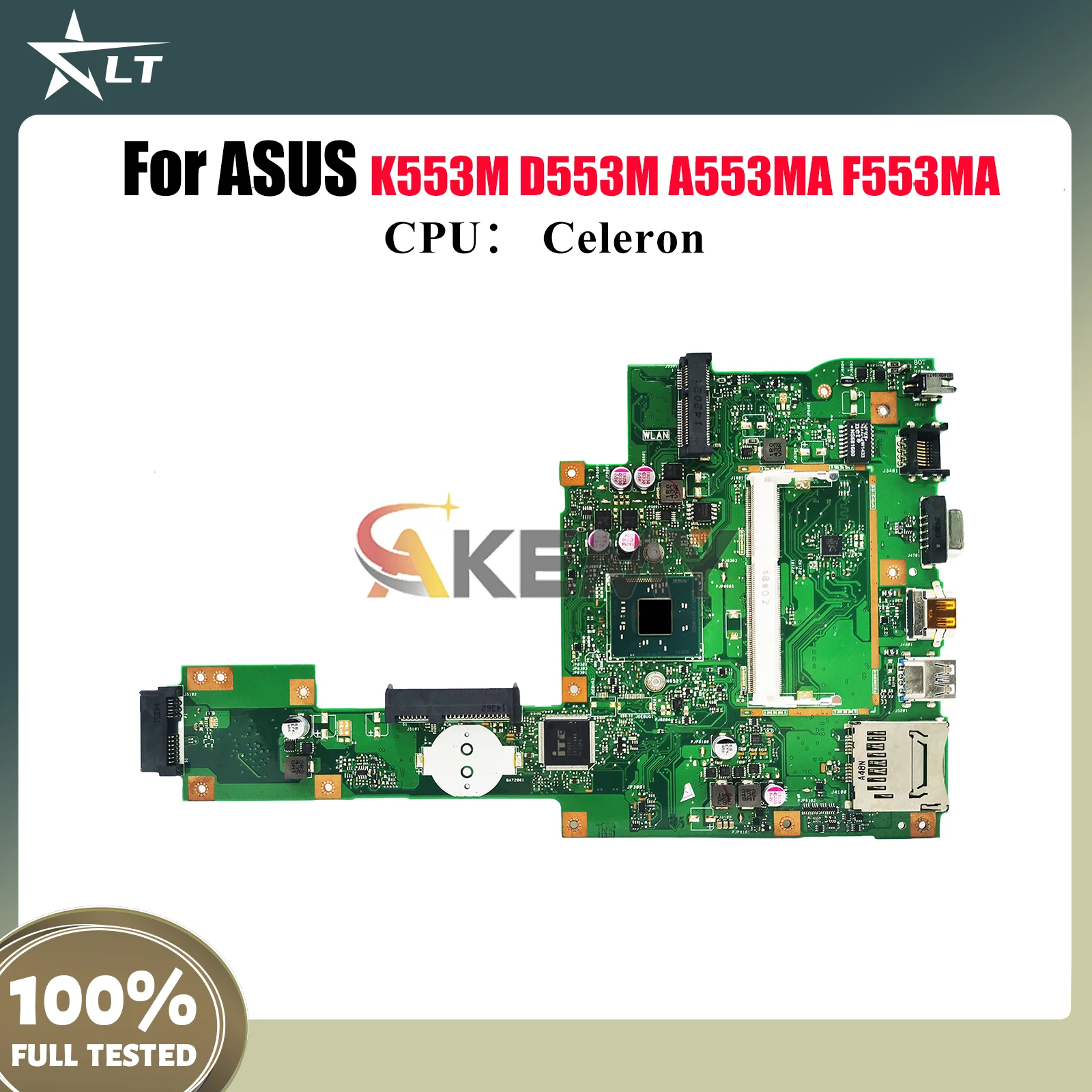 

X553MA Материнская плата для ноутбука ASUS VivoBook X553M K553M X553MA D553M A553MA F553MA Материнская плата с процессором Celeron 100% тесты OK stk
