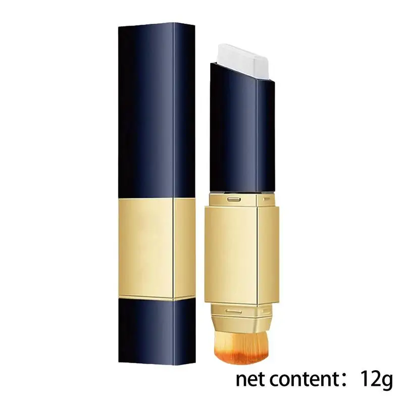 2-in-1 White Foundation Stick 2-in-1 Colour Changing Concealer With Brush Long Lasting Makeup Full Concealer Stick Moisturizing