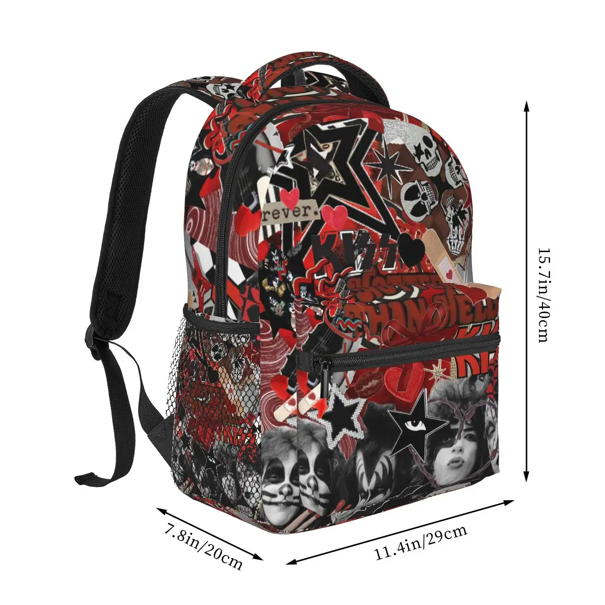 Band Kiss Hot In The Shade World Tour Concert 90S Backpacks Boys Girls Bookbag Children School Bags Rucksack Shoulder Bag