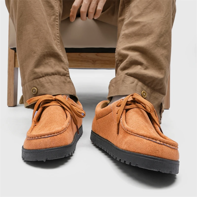 

Retro Square Head Kangaroo oes Men's Summer 2025 New Simple Casual Bean oes Versatile Loers Men's Footwear