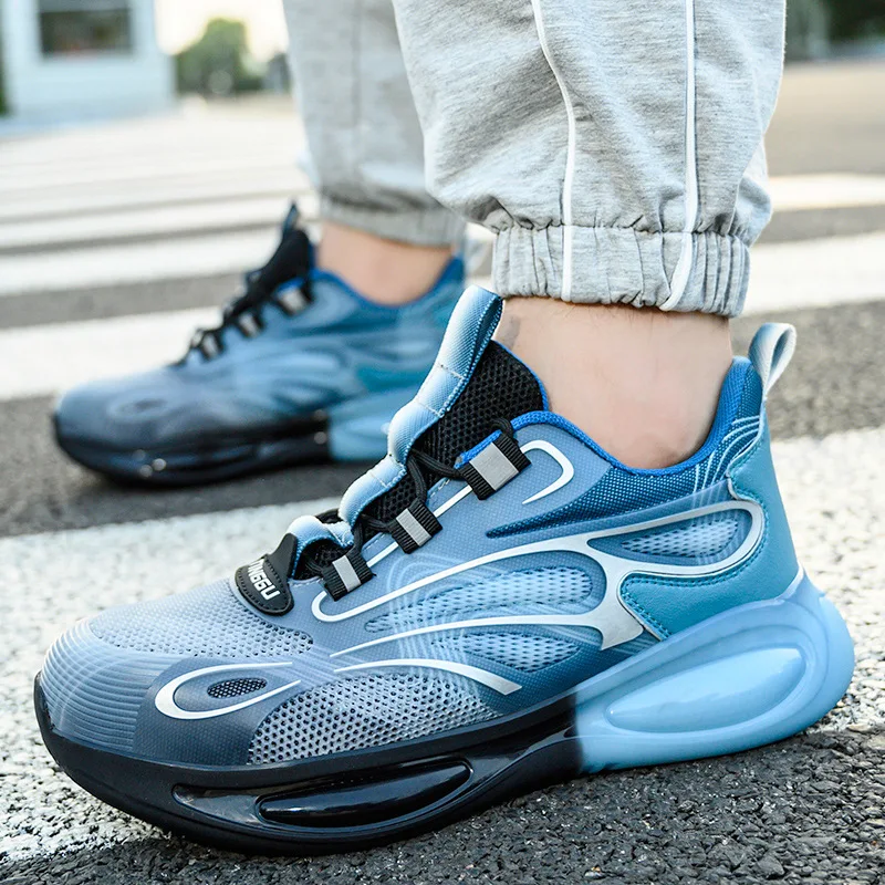 

Мужские роскошные модные стальные носки, рабочая защитная обувь, дышащие сетчатые рабочие кроссовки, инструменты, защитная обувь