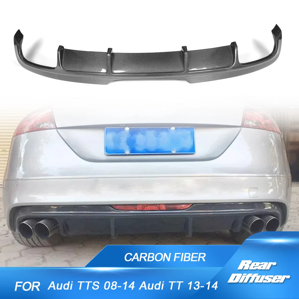 Carbon Fiber / FRP Auto Car Rear Bumper Diffuser Lip for Audi TTS Bumper 2008 - 2014 TT 2013 2014 Bumper Guard Spoiler Body Kits