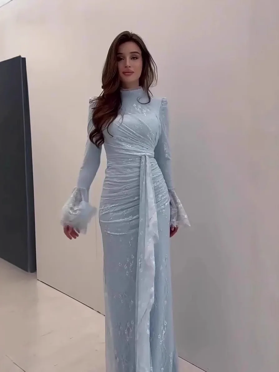

Ele Long Sve Women's Dr Spring 2025 New Arrival Sexy Evening Gown Floor Length Midi Dr for Indoor Hotel Events