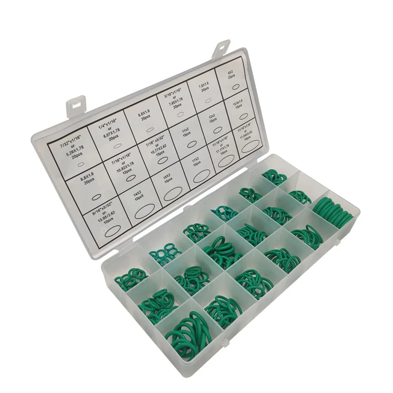 ABUH-270 pezzi Anello di tenuta verde O-ring Anello in gomma nitrilica Anello in gomma ad alta temperatura Guarnizione Riparazione ad alta pressione in scatola