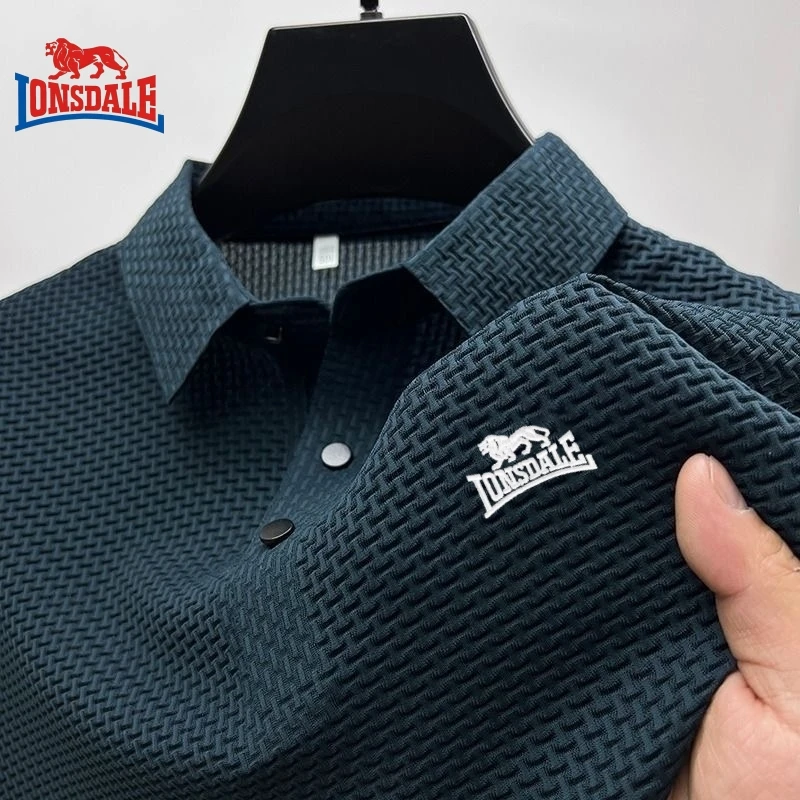 Nuova Polo estiva in seta di lusso ricamata per la moda maschile, Casual, comoda, traspirante e fresca t-Shirt a maniche corte