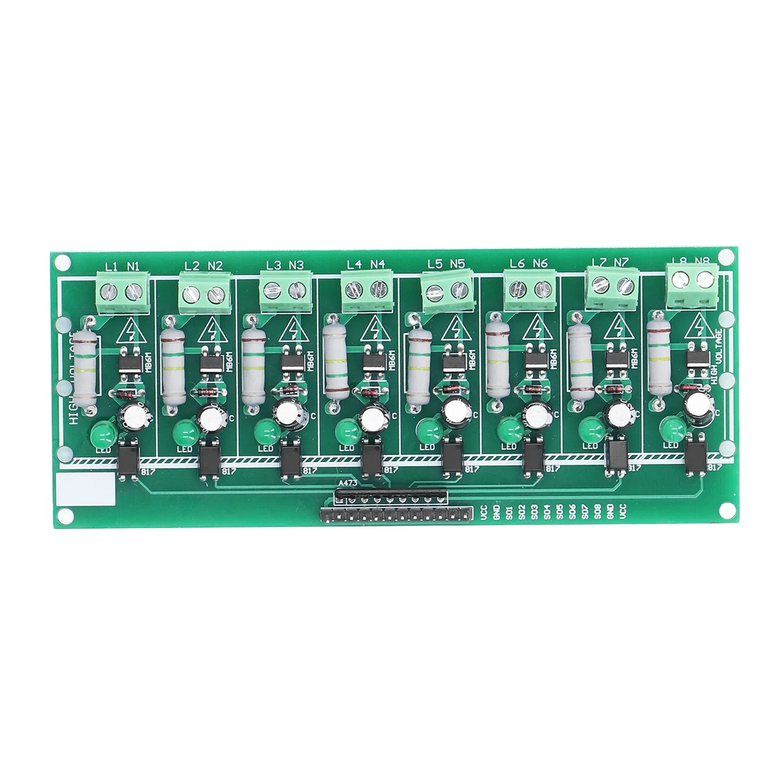 Optocoupler Isolation Board 8 Channel PLC Voltage Detection Module 220V AC for DIY