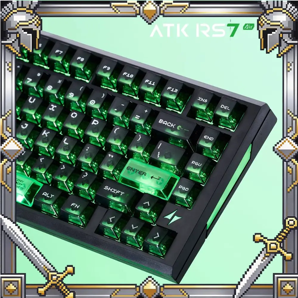 ATK RS7 Air Magnetic Switch E-sports Keyboard Wired Mechanical Keyboard 81Keys 8KHz RT0.001 Gasket PC Gamer Accessories Gifts