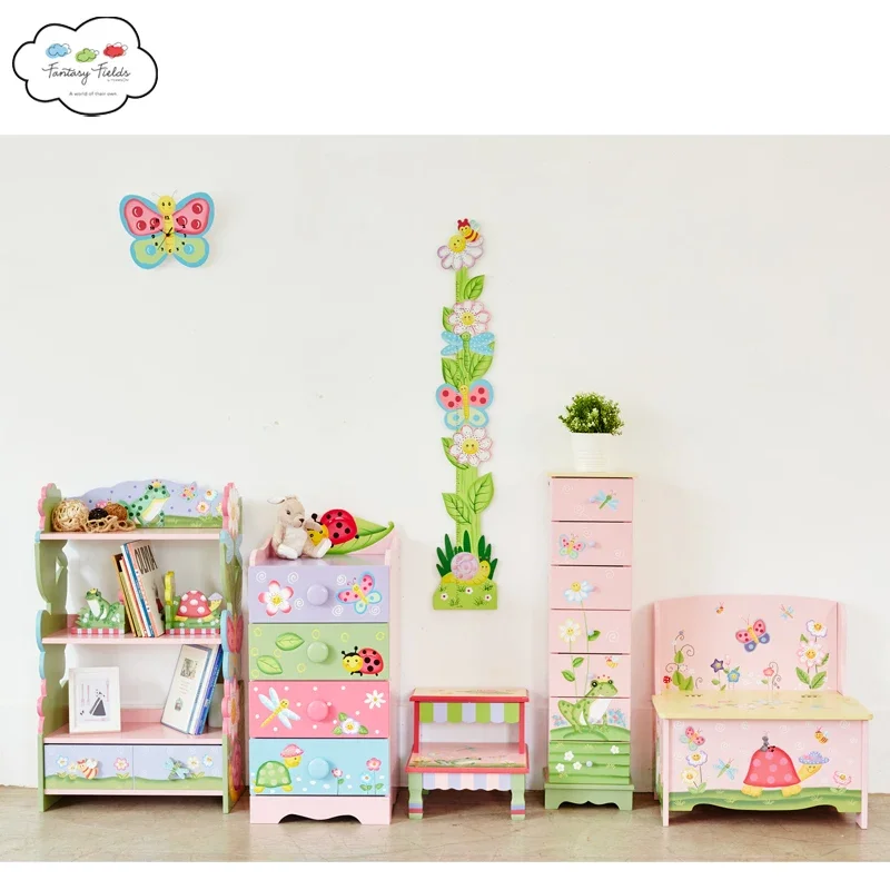Children's room bookshelf picture books table and chair sorting cabinet storage floor cartoon magic garden