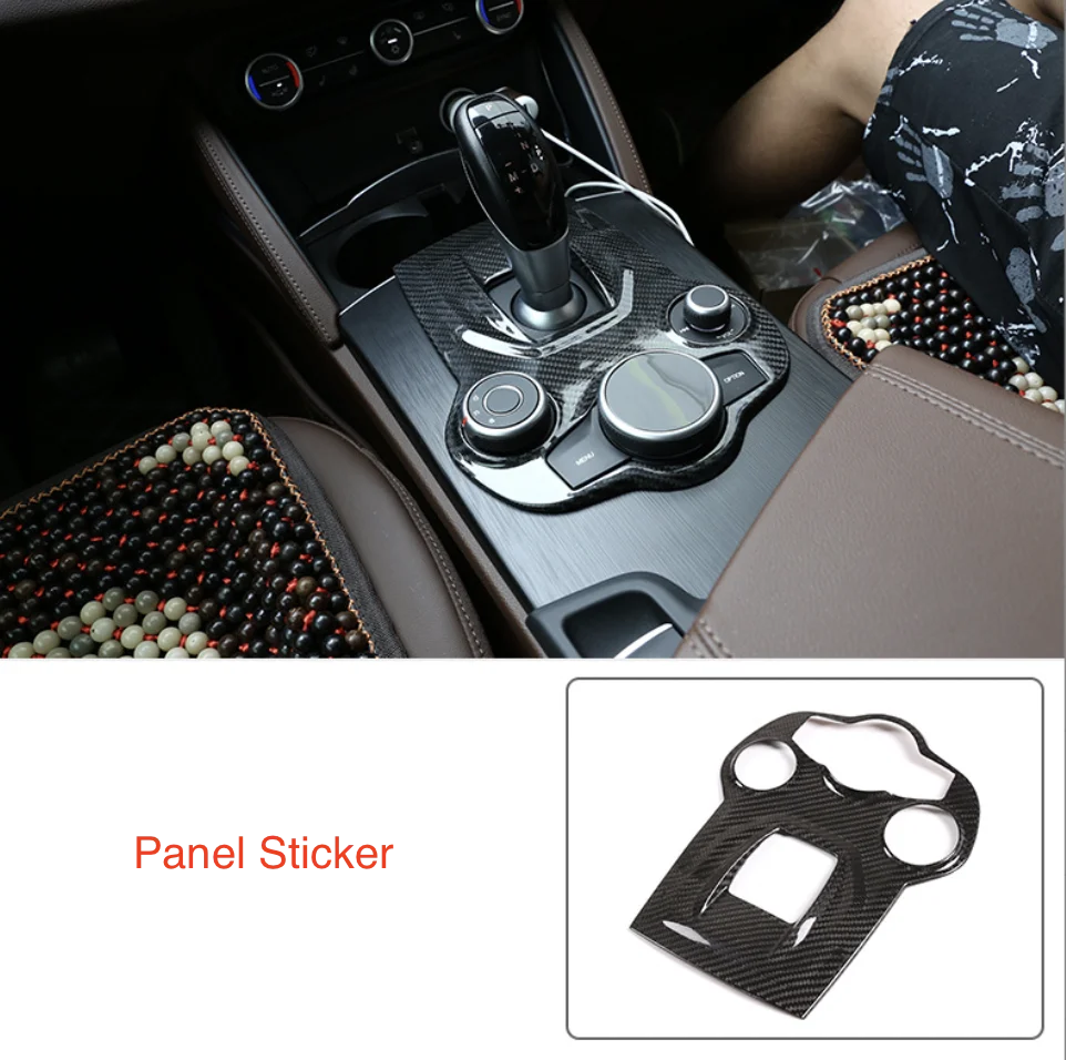 MRD Carbon Interior Sticker for Alfa Romeo Giulia 2017-2019 Car Decorative Kits Real Carbon Fiber Made Interior Trim