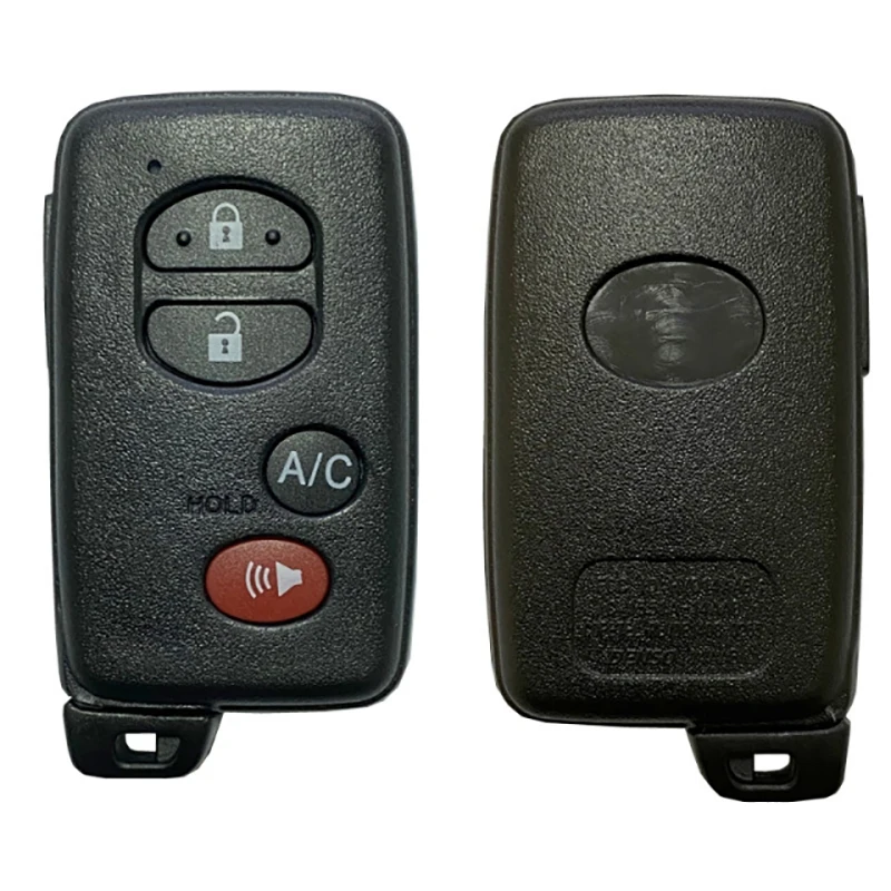 CS007088 Replacement 4 Button Remotes Cover For Toyota Prius With AC Letters Replace Housing Uncut Blade Key