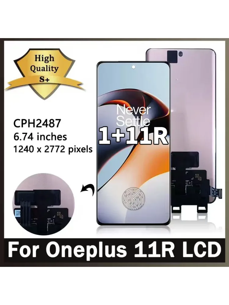 6.74 "AMOLED dla Oneplus 11R CPH2487 wyświetlacz LCD ekran dotykowy Digitizer zgromadzenie dla wymiany wyświetlacza 1 + 11R — zdjęcie produktu 7