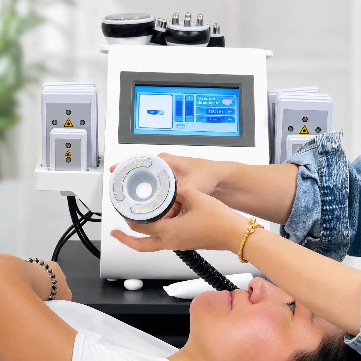 Appareil de Cavitation Ultrasonique 6-en-1 40Khz pour Amincissement, Remodelage Corporel, Lifting Facial, Réduction de la Cellulite, Utilisation Domestique, Dispositif de Massage