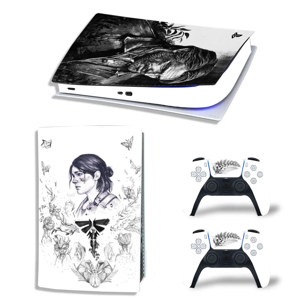 The Last of Us PS5 Disk Digital Edition Skin Sticker Decal Cover for PS5 Console and 2 Controllers PS5 Skin Vinyl