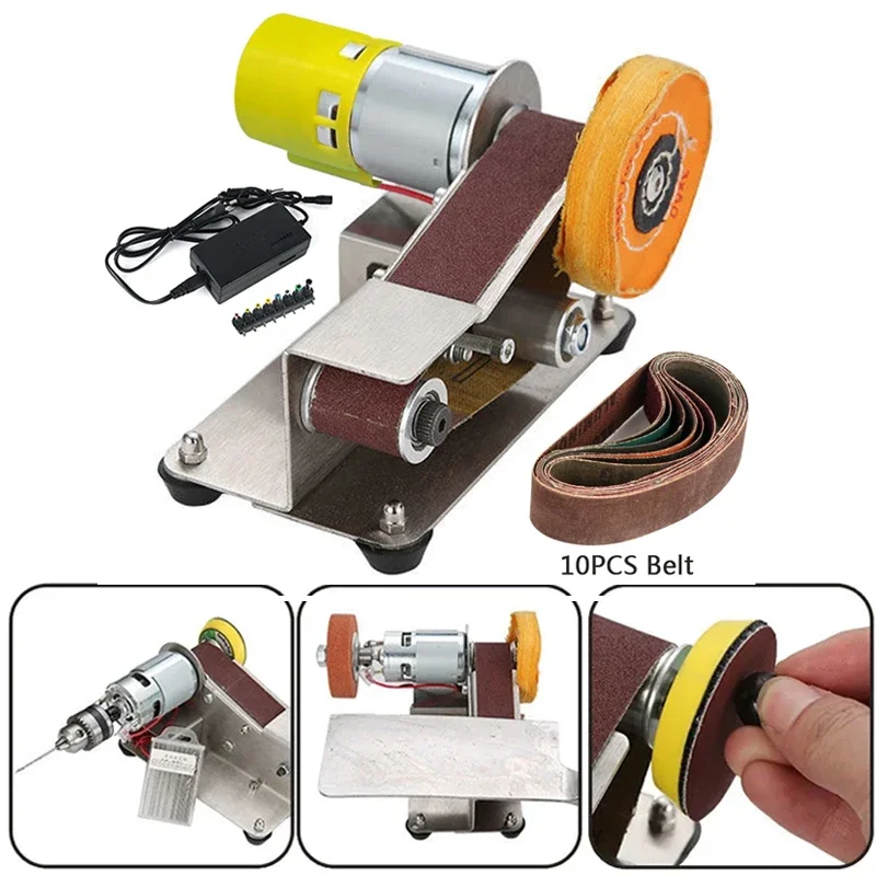 110V-220V Sanding Machine Electric Sanding Machine DIY Polishing And Grinding 7-Speed Adjustable Electric Sanding Belt Machine