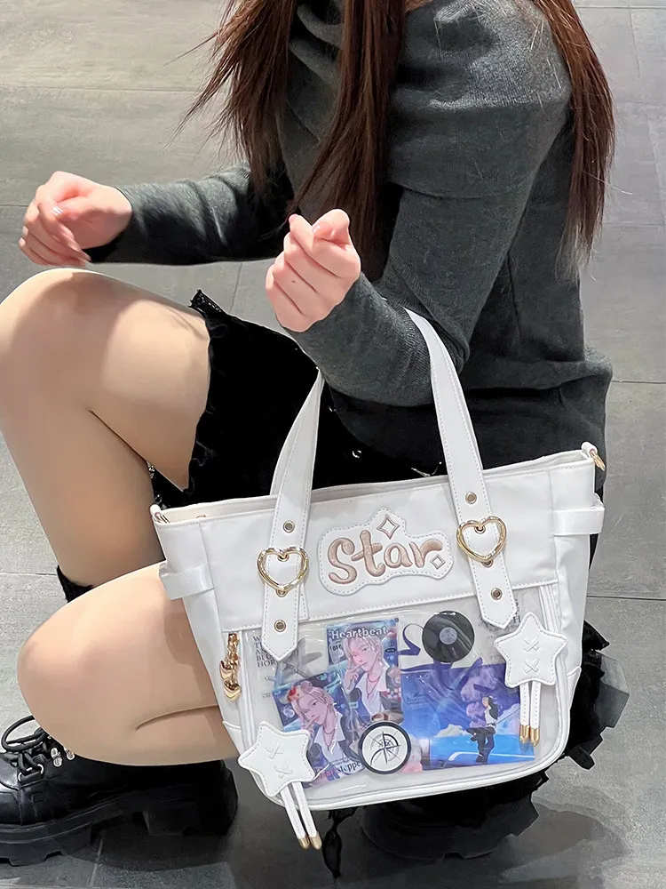 Japanese Original Design Two-dimensional Comic Exhibition Ltta Bag Women Sweet Large Capacity Bar Daily Oblique Span Tote Bag